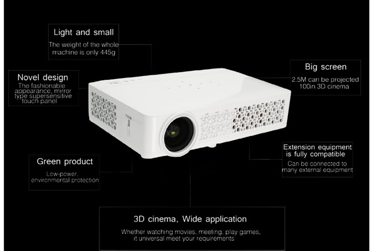 Android DLP HD 1080P 4K 3D WIFI Home Theater Projector