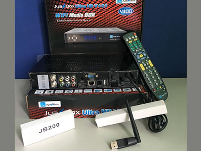 jynxbox jyazbox Ultra HD V400 Satellite Receiver with JB Mudule 200 Installed 