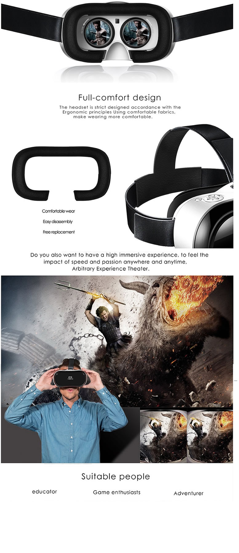 Magicsee M1 ALL IN ONE VR Virtual Reality 3D Glasses