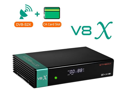 GTMEDIA Gtmedia V8X Receiver Set-Top Box Support DVB-S/S2/S2X CA CARD  satellite receiver,wholesale cheap discount price.